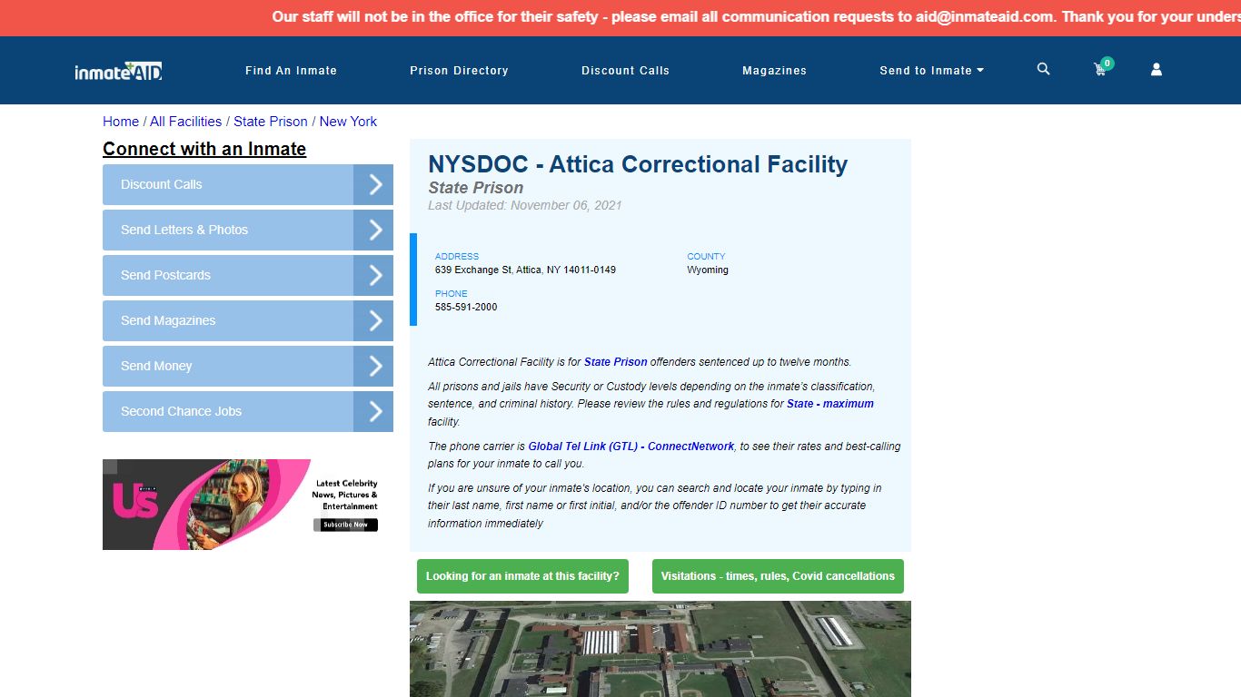 NYSDOC - Attica Correctional Facility & Inmate Search ...