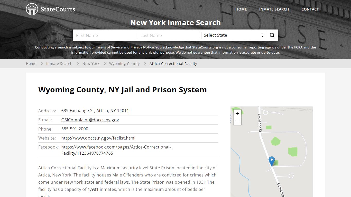 Attica Correctional Facility Inmate Records Search, New ...