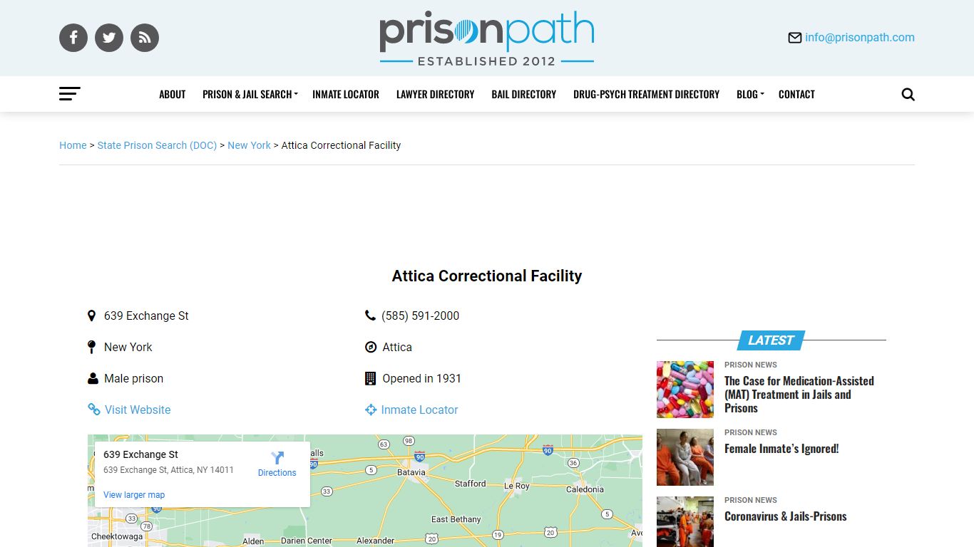 Attica Correctional Facility - Prison Inmate Search ...